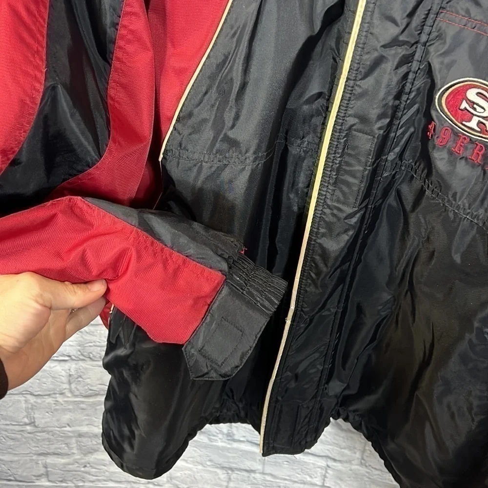 Vintage proplayer 49ers red/black parka | size large | flawed